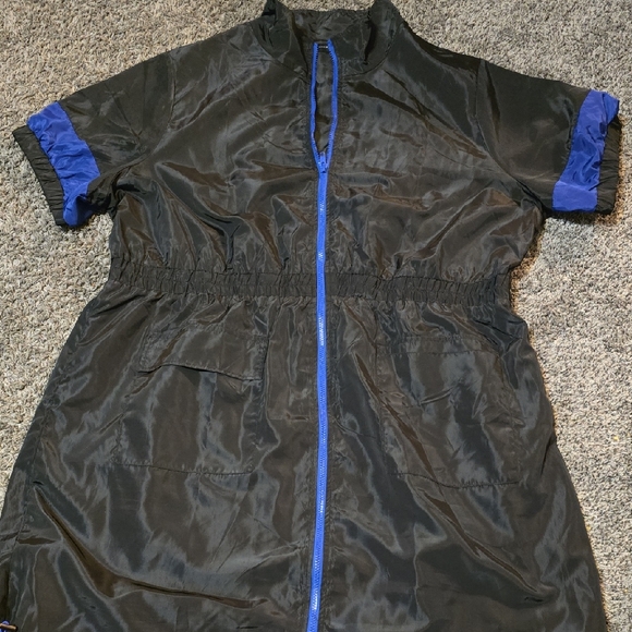 Fashion to Figure Jackets & Blazers - Fashion to Figure Black and Blue Utility Dress